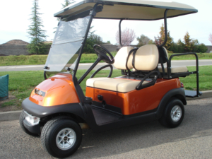 Club Car Precedent, Atomic Orange metallic color