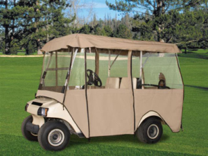 Universal golf cart enclosure