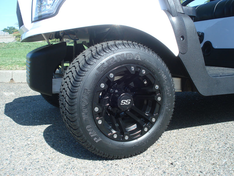 10″ Specter, matte black golf cart wheels Gilchrist Golf Cars
